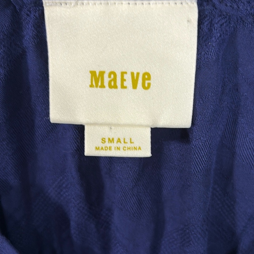 Anthropologie Maeve Navy Babydoll Tank Top | Anthropologie V-Neck Peplum Blouse - Picture 3 of 9
